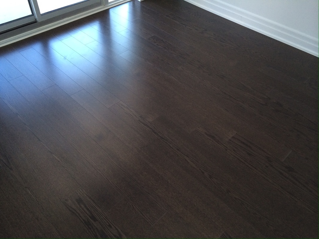 Grey oak hardwood floor