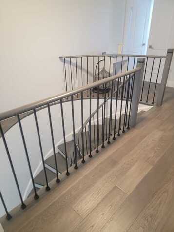 After moment of staircase refinishing in vaughan