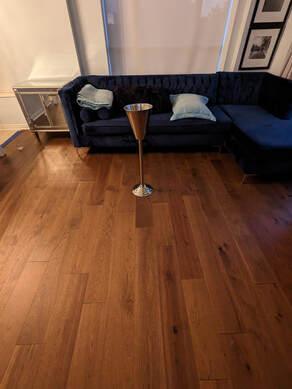 finished engineered hardwood project in Toronto